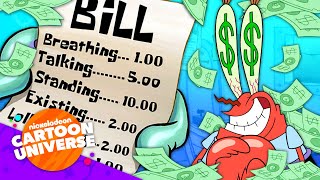 Mr Krabs Greediest Money Moments 🤑  SpongeBob  Nicktoons [upl. by Rawde]