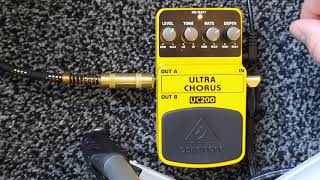 Behringer UC200  ULTRACHORUS Demo  chorus pedal review and demo ultra chorus [upl. by Randell]