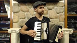 How to Play 12 Bass Piano Accordion  Lesson 1  One Chord Song in C Major  Row Row Row Your Boat [upl. by Ordnas162]