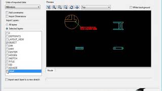 How to import AutoCAD file to SolidWorks Part [upl. by Ancel]