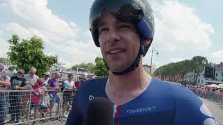 Fabian Lienhard  Interview at the finish  Stage 14  Giro dItalia 2024 [upl. by Ahsika]