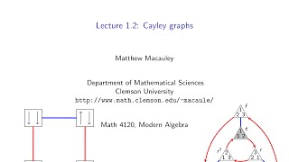 Visual Group Theory Lecture 12 Cayley graphs [upl. by Odetta]