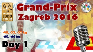 Judo GrandPrix Zagreb 2016 Day 1 [upl. by Laeynad308]