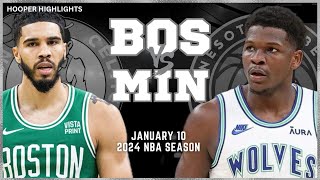 Boston Celtics vs Minnesota Timberwolves Full Game Highlights  Jan 10  2024 NBA Season [upl. by Hoyt36]