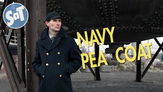 Timeless Mens Style  NAVY PEA COAT REVIEW  Classic Winter Outerwear [upl. by Wenda302]