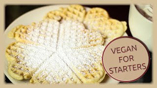 VeganForStarters  Rezept VEGANE WAFFELN  einfach amp schnell [upl. by Kreis366]