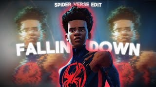 SpiderVerse Miles Morales Falling Down Edit [upl. by Ahsinned59]