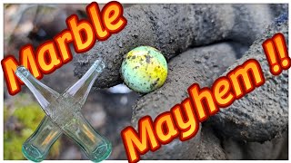 💥 Bottle Digging Dump Digging 46 💥 Vintage Marbles  Bumble Bee Girl Scout Marble King © [upl. by Ylhsa166]