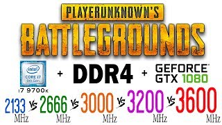 PlayerUnknowns Battlegrounds PUBG on DDR4 2133 MHz 2666 MHz 3000 MHz 3200 MHz 3600 MHz [upl. by Borden865]