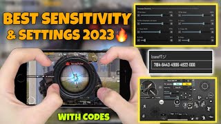 NEW😱BEST SENSITIVITY amp SETTINGS 2023🔥 4 Finger Claw Gyroscope  PUBG MOBILE [upl. by Aidnyc]