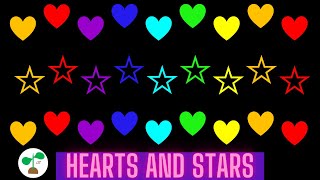 Baby Sensory Video  Hearts and Stars  High Contrast Colours Music and Fun Animation [upl. by Ehcsrop244]