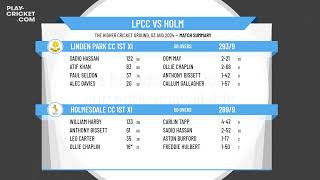 Linden Park CC 1st XI v Holmesdale CC 1st XI [upl. by Narmi53]