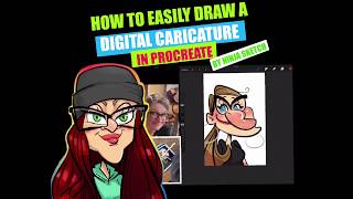 Step by step tutorial on how to draw digital caricatures using procreate on an iPad [upl. by Burroughs]