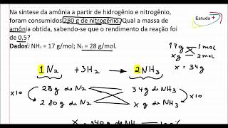 Estequiometria com rendimento [upl. by Shriner]