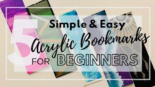 5 Super Quick amp Easy Acrylic Bookmark Ideas for Beginners  Arts Crafts amp Timelapse [upl. by Ester]