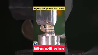 Hydrulic press vs coins machine hydraulic coin facts viralvideo [upl. by Kiryt]