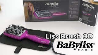 Démo Babyliss Liss Brush 3D  Lisseur  en français HD FR [upl. by Phylys]