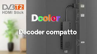 Dcolor Decoder DVBT2 Decoder Digitale Terrestre [upl. by Dlanod]