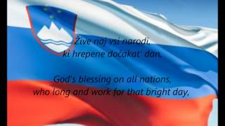 Slovenian National Anthem  quotZdravljicaquot SLEN [upl. by Areema]