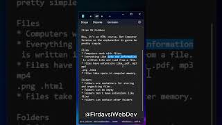 HTML Lesson 4  Computer Files VS Folders [upl. by Ahsied]