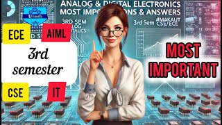 Analog amp digital electronics most important questions amp answers3rd sem CSEECEITmakaut [upl. by Orola]