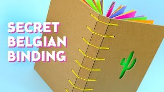 Secret Belgian Crisscross Bookbinding Tutorial [upl. by Onitsoga]