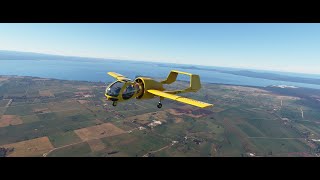 MSFS 2020  LAS VEGAS  Orbx Edgley EA7 Optica  4K Xbox Series X [upl. by Aihseyt]