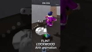 GET BACK HERE FLINT LOCKWOOD ahh animation roblox mm2roblox viral [upl. by Adnorahs]