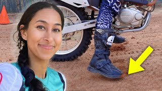 Short Rider Tips by a Short Biker Girl DIRT BIKES [upl. by Lemrac915]