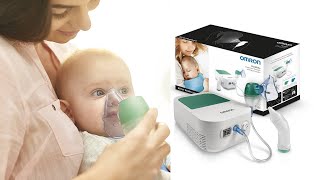 Aparat aerosoli pentru bebelusi si copii Omron DuoBaby NEC301 cu aspirator nazal nebulizator [upl. by Ahseket702]