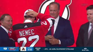 The New Jersey Devils select Šimon Nemec [upl. by Fessuoy]