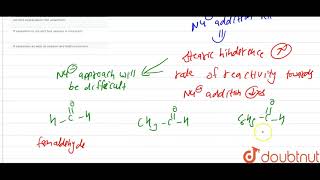 Assertion  Benzaldehyde is less reactive towards nucleophilic addition than acetaldehyde [upl. by Ecinereb]