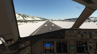 PMDG 777300ER landing in Kangerlussuaq [upl. by Aihsilat]