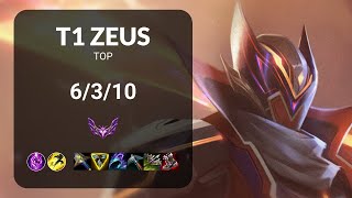 T1 Zeus Gangplank vs KSante TOP  KR Patch 1414 [upl. by Arabeila]