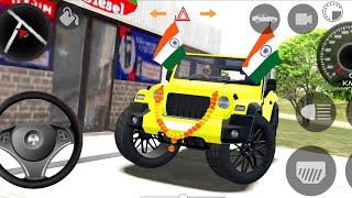 Dollar Song Modified Mahindra Yellow Thar👿  Indian Cars Simulator 3D  Android Gameplay [upl. by Saucy157]