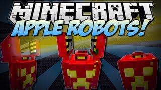 Minecraft  APPLE ROBOTS Battle Robots made with Apples  Mod Showcase 162 [upl. by Mirabel45]