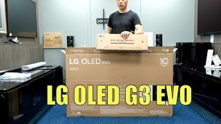 LG OLED G3 Unboxing Setup TV and 4K Demo Videos [upl. by Barrow]