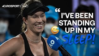 Danielle Collins reacts to Reaching first EVER Grand Slam final  Eurosport Tennis [upl. by Leibarg]