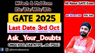 GATE 2025 Registration Last Date Benefit Of GATE Exam amp Opportunity [upl. by Mikkel]