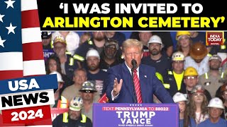 Trump Claims He Was Invited To Arlington National Cemetery Photoop With Fallen Soldier Families [upl. by Annahsal35]