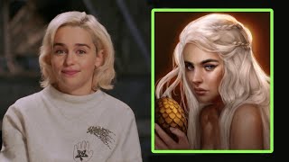 Emilia Clarke on Reading the Game of Thrones Books [upl. by Ecnal]