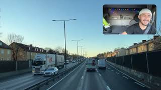 Truck Driving in Stockholm Nacka Forum to Farsta foryou sweden [upl. by Arob]