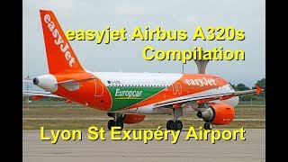 easyjet Plane spotting at Lyon StExupéry Airport  old and new liveries Europcar sticker [upl. by Ehrlich821]