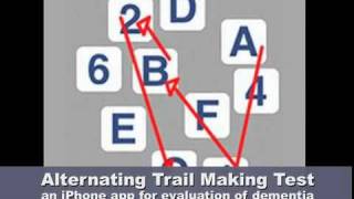 Alternating Trail Making Test iPhone app for Dementia Evaluation [upl. by Sanburn767]