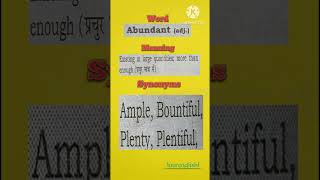 Abundant meaning english synonyms meaning viralvideo shortsreelsamplelytshorts funny [upl. by Miki]