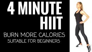 HIIT WORKOUT  HOME 4 MINUTE HIIT EXERCISE ROUTINE  SUITABLE FOR BEGINNERS amp NO EQUIPMENT NEEDED [upl. by Teodoro]