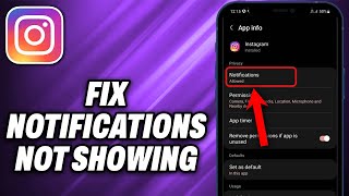 How To Fix Instagram Notifications not Showing 2024  Quick Help [upl. by Secrest]