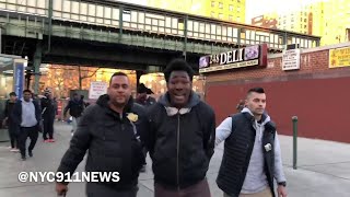 NYPD Arrests Teen Selling Subway Swipes Threatens Cops [upl. by Egiarc]