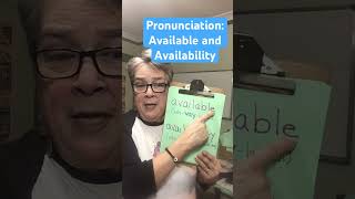 How to Pronounce Available and Availability pronunciation english languagelearners [upl. by Akirahs144]