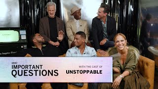 Jennifer Lopez and the crew from “Unstoppable” talk favorite sports movies [upl. by Akalam]